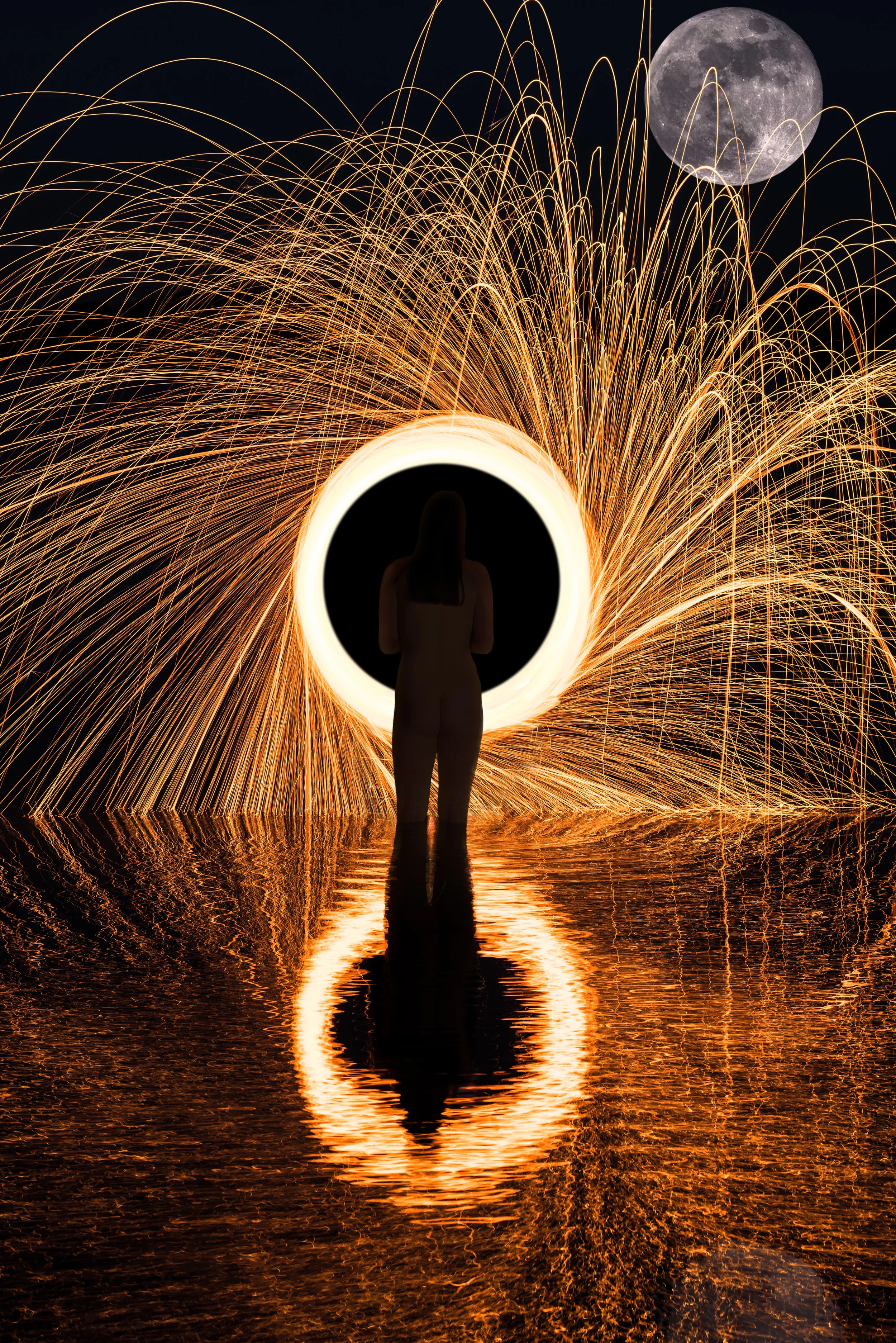 Sparks in the moonlight