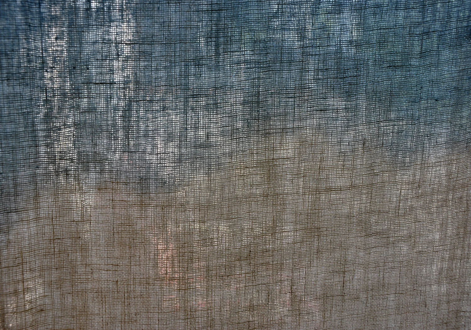 Linen scarf, detail showing the open weave