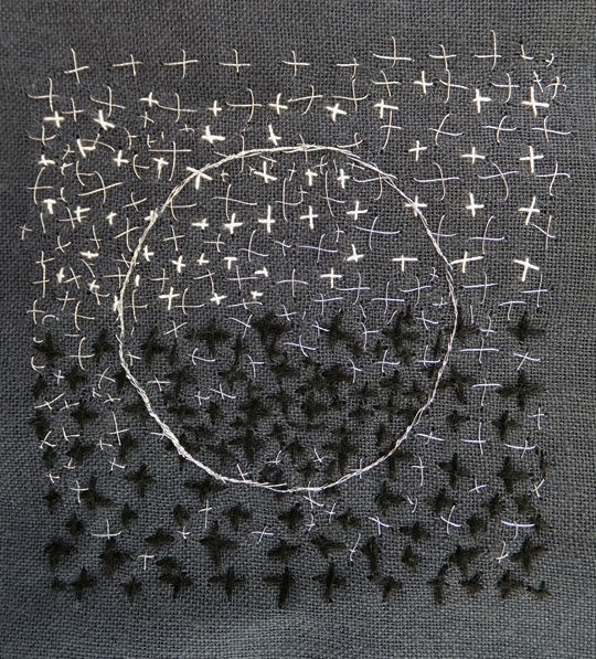 Inspired little stitched piece a la - Judy Martin
