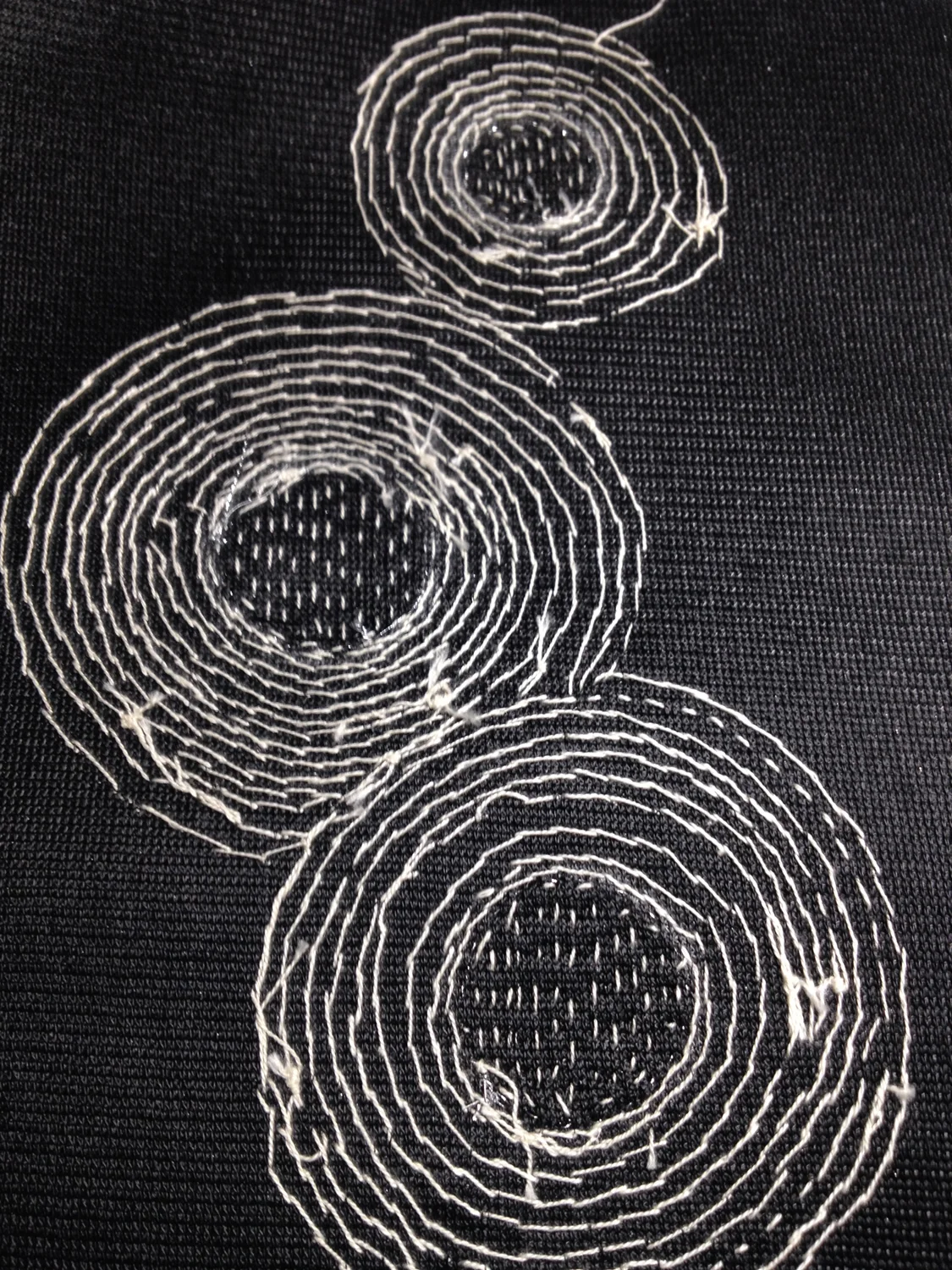 Looking at the opposite or reverse side of life might look better than you think. (back side of stitched work - see front below)