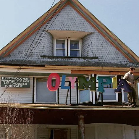 Artist and Curator, Dana Depew installs a sign "Olympia" as a reference to a well-known theatre near E. 55th and Broadway in Cleveland.