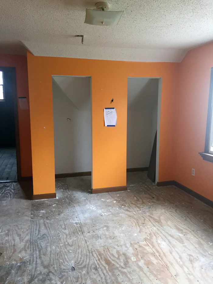 Room in Abandon house located at 5703 E. 54th Street, Cleveland, Ohio