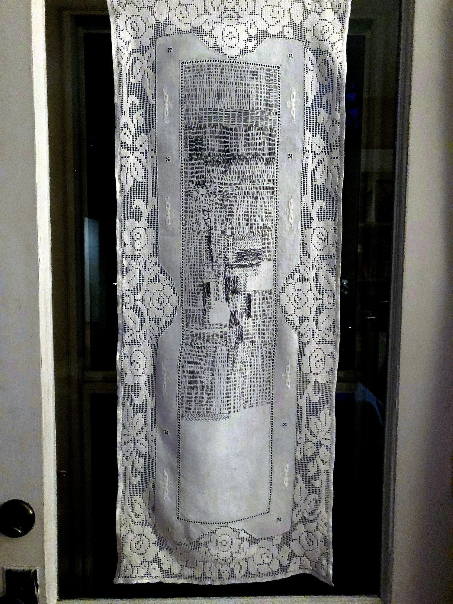 I started to stitch this piece on August 12, 2018. Today is September 3, 2018. I'm almost done!