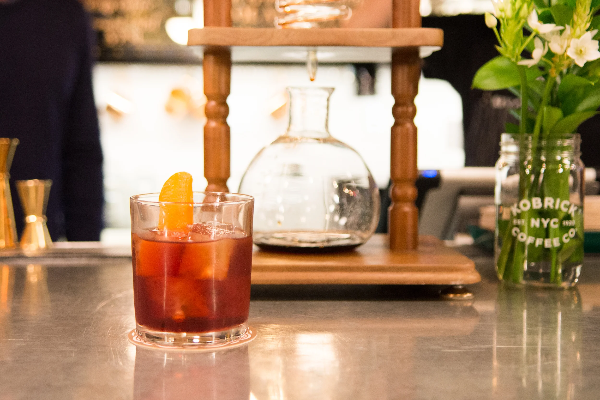 Cocktails at Kobrick Coffee Co., NYC