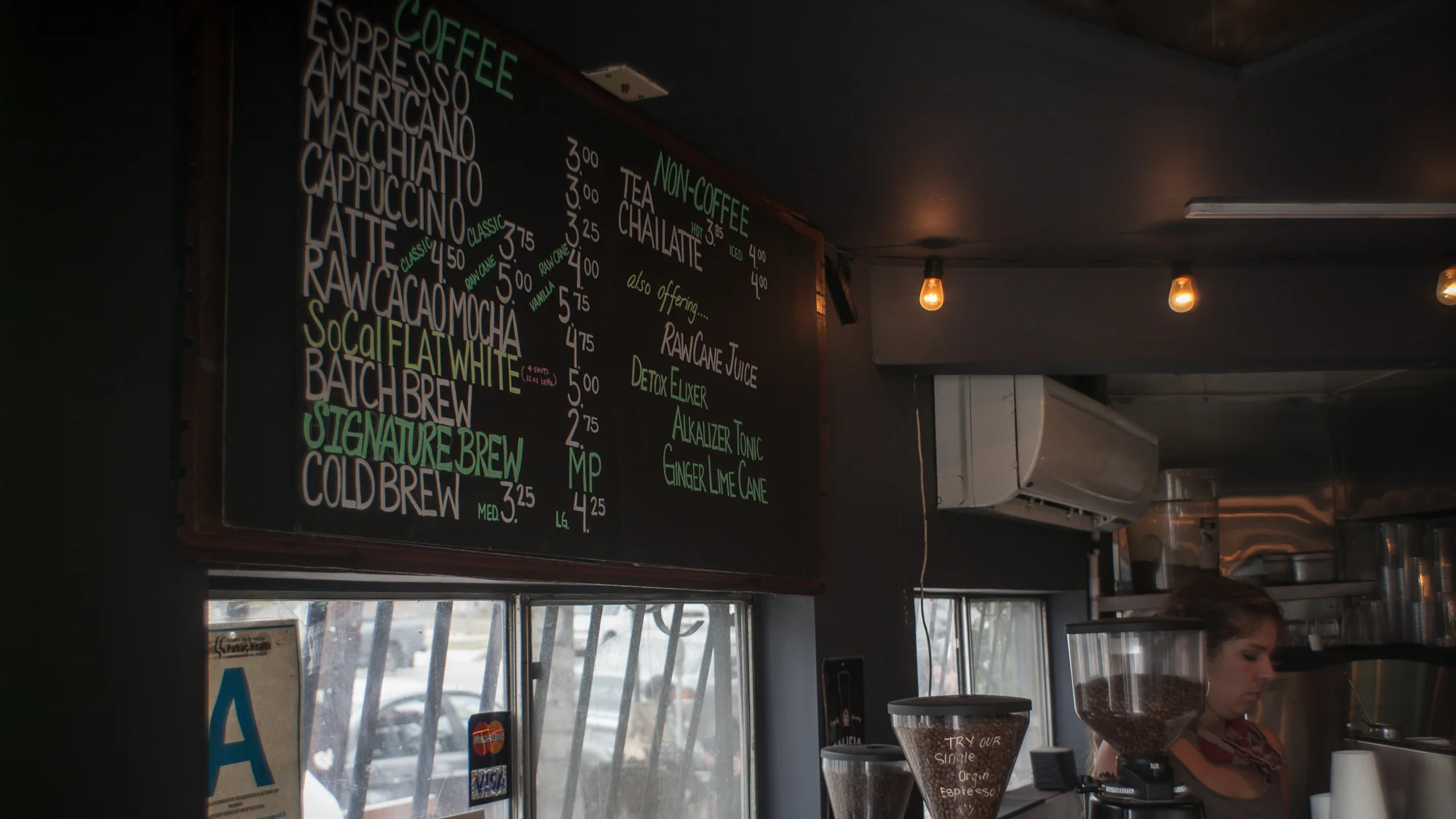 Cafecito Organico Menu