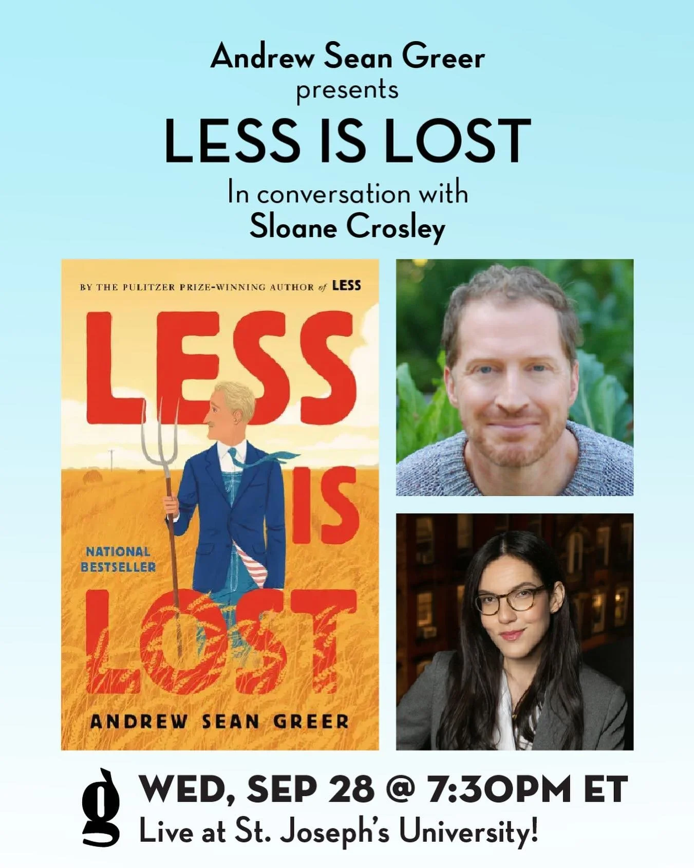 Hello New York! I&rsquo;ll be in Brooklyn! I mean Sloane Crosley right?! @sloane_crosley @greenlightbklyn