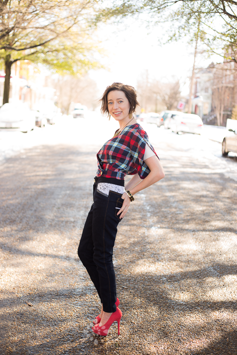Victory Pattern's Nicola Wrap, Modified Button-Closure. Styled by Krystle Clark, Rep of Designer Jewelry by Sara Blaine (Also, Named Jamie Jean Pattern)