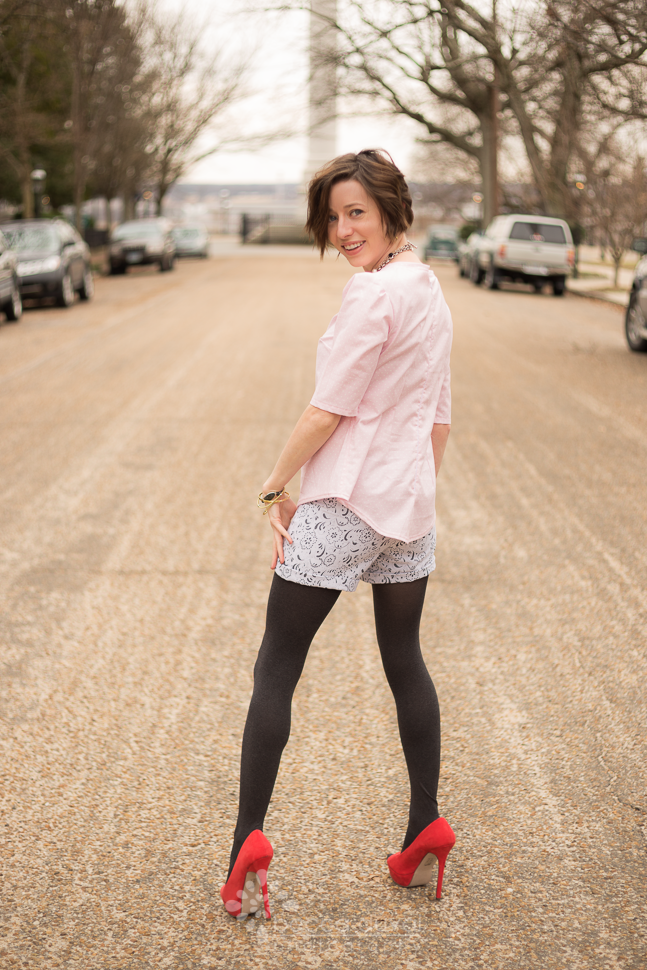 COLETTE LAUREL TOP & NAMED JAMIE JEANS (CUFFED SHORTS MODIFICATION). STYLED BY KRYSTLE CLARK, REP OF DESIGNER JEWELRY BY SARA BLAINE