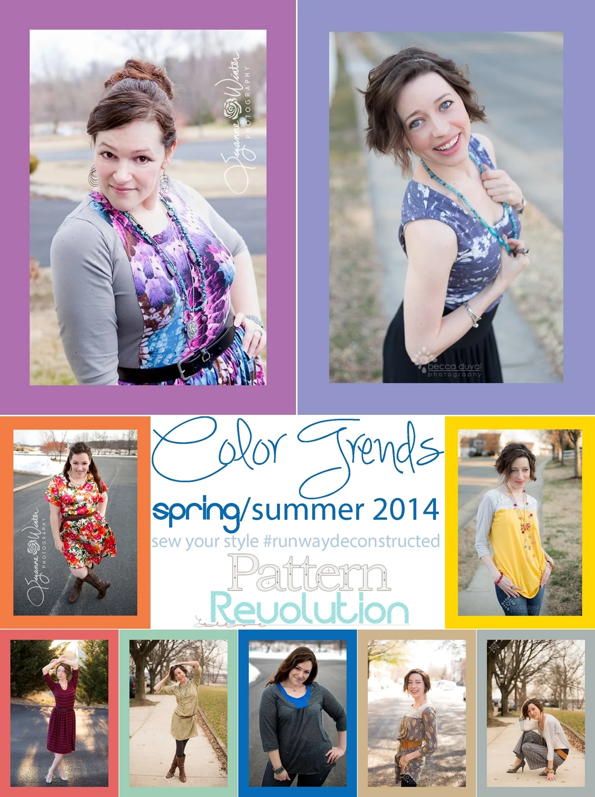 Spring/Summer 2014 Pantone Colors, as interpreted by the sewists of Pattern Revolution (@pdfrevolution) 