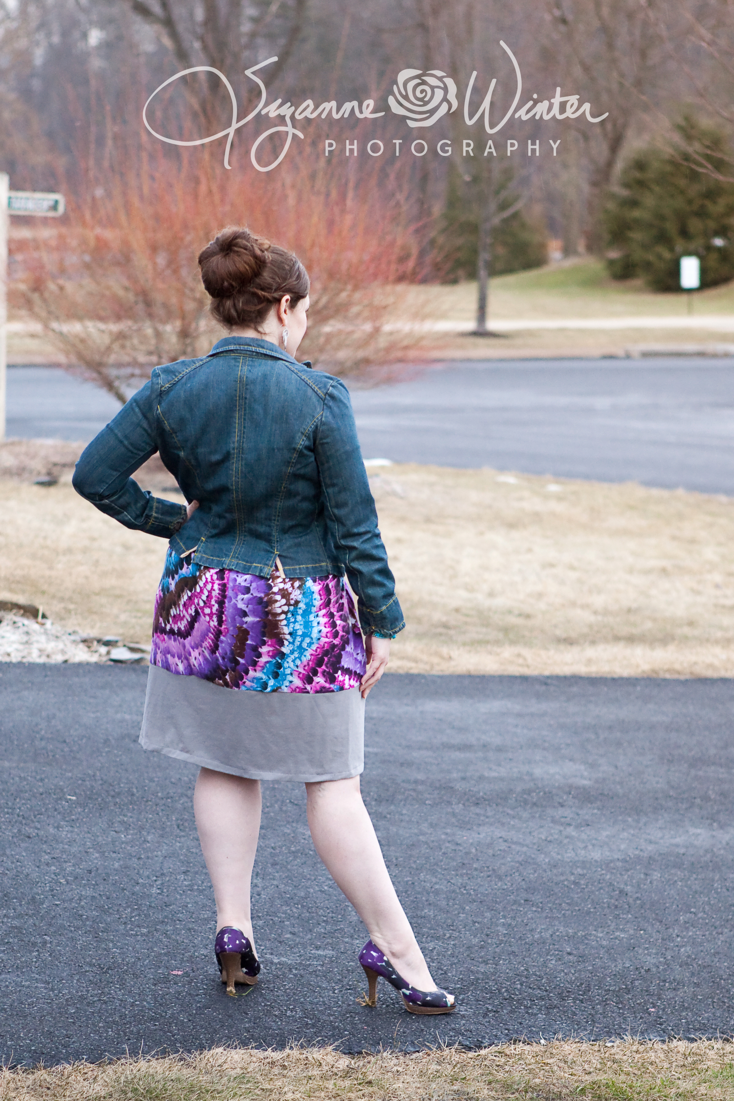 Radiant Orchid, in Girl Charlee Knit & Color-Blocked Sew Caroline Out & About Dress