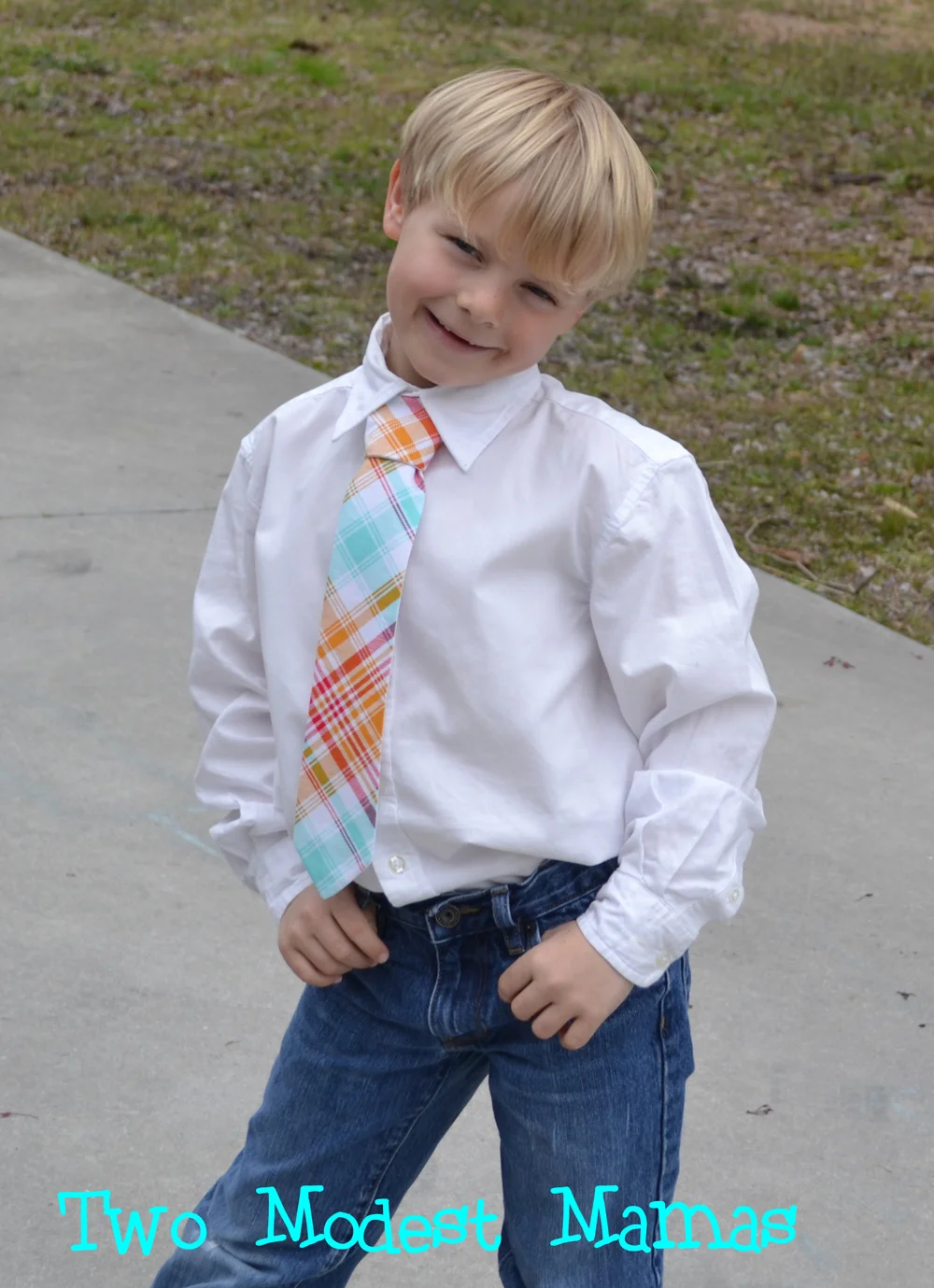 My handsome firstborn in Butterfly Tree Tie