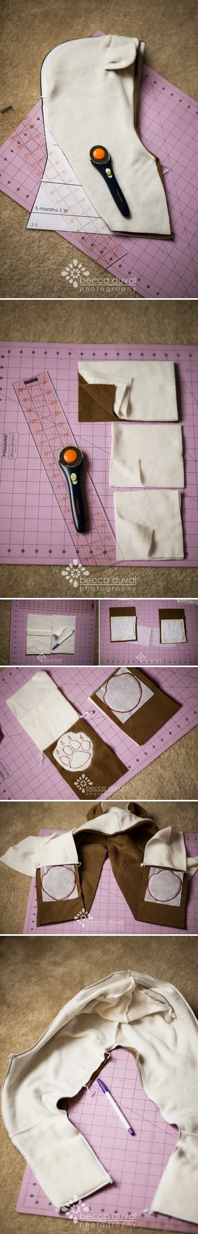 DIY Bear Scarf Tutorial - A @livingdiystyle1 Hoodie Cowl Pattern Modification