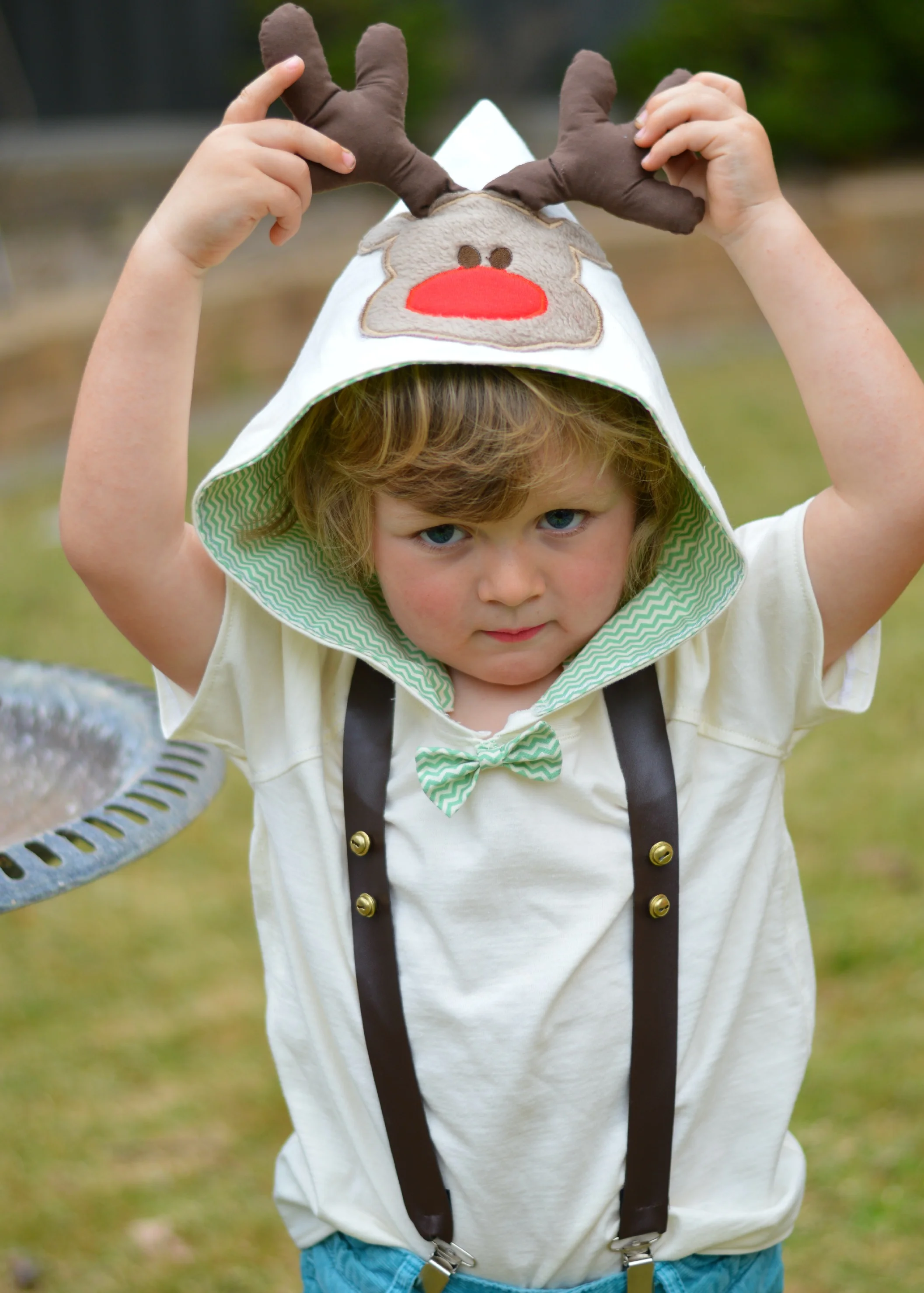 He sure makes a cute Rudolph!
