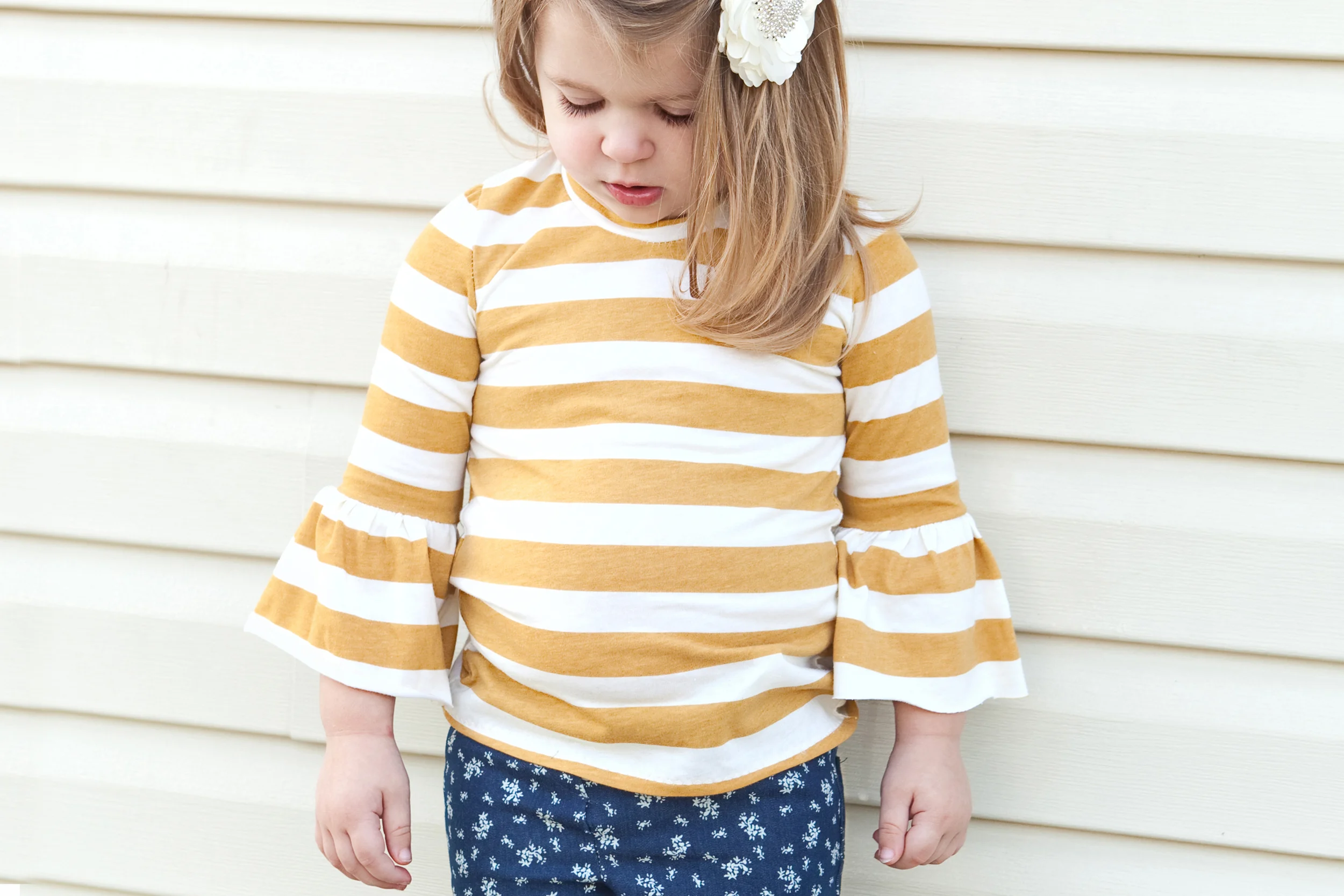 Mustard and Ivory Stripe from Girl Charlee