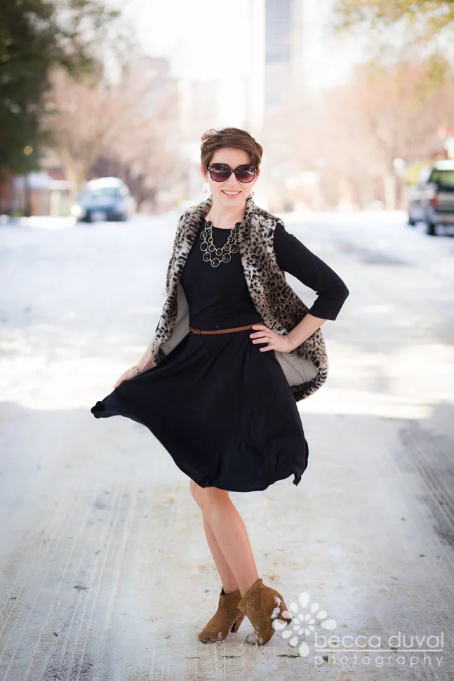Jocole Peplum Top & Skater Skirt Add-On | Modified Jocole Mix & Match Basic Tee-turned-vest
