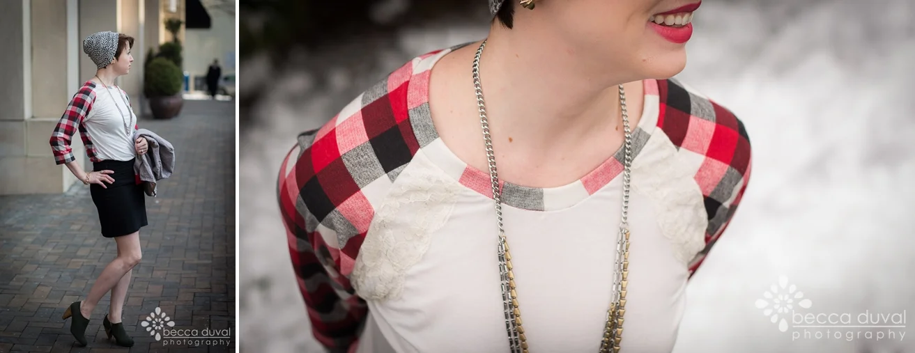 Pattern for Pirates Raglan in Girl Charlee Buffalo Plaid and Jocole Pencil Mini