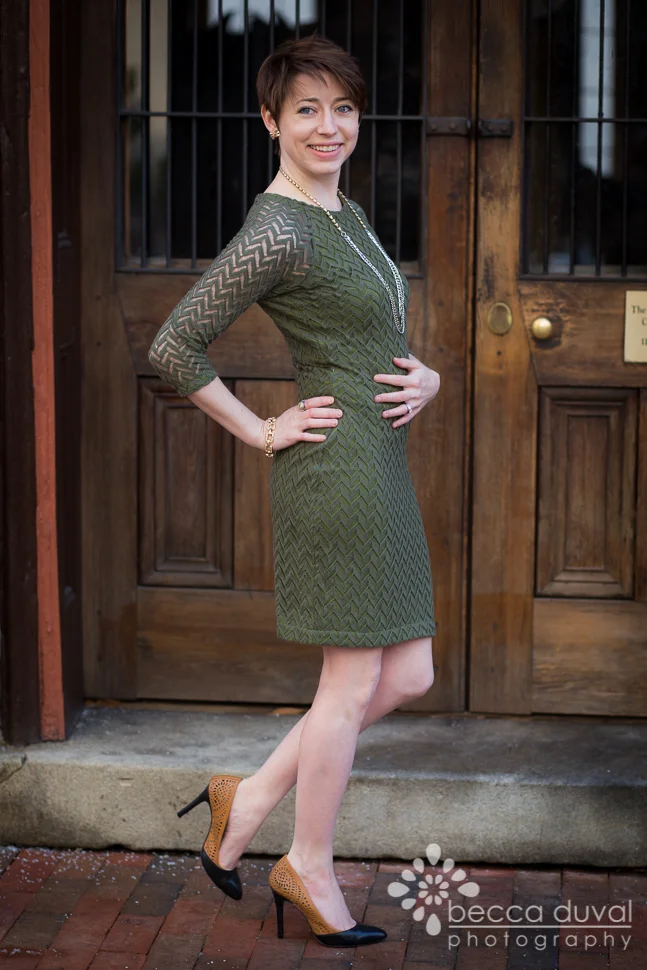 Jocole Pencil Dress in Girl Charlee Hacci Sweater Knit 