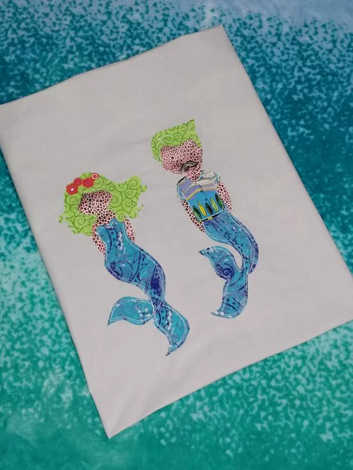 Meg and Murray Mermaids by Inkllng Threads