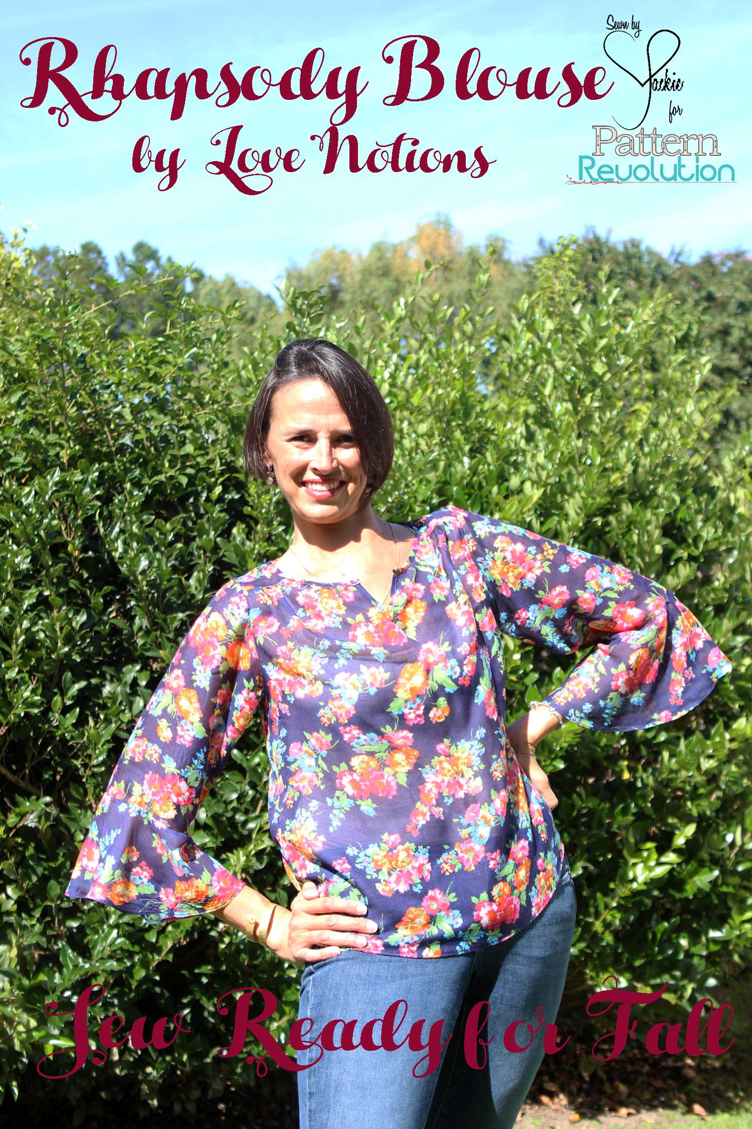 Sew Ready for Fall: Rhapsody Blouse by Love Notions and Eeny Meeny Miny Moe  and Junior Joggers by Peek-A-Boo Patterns — Pattern Revolution