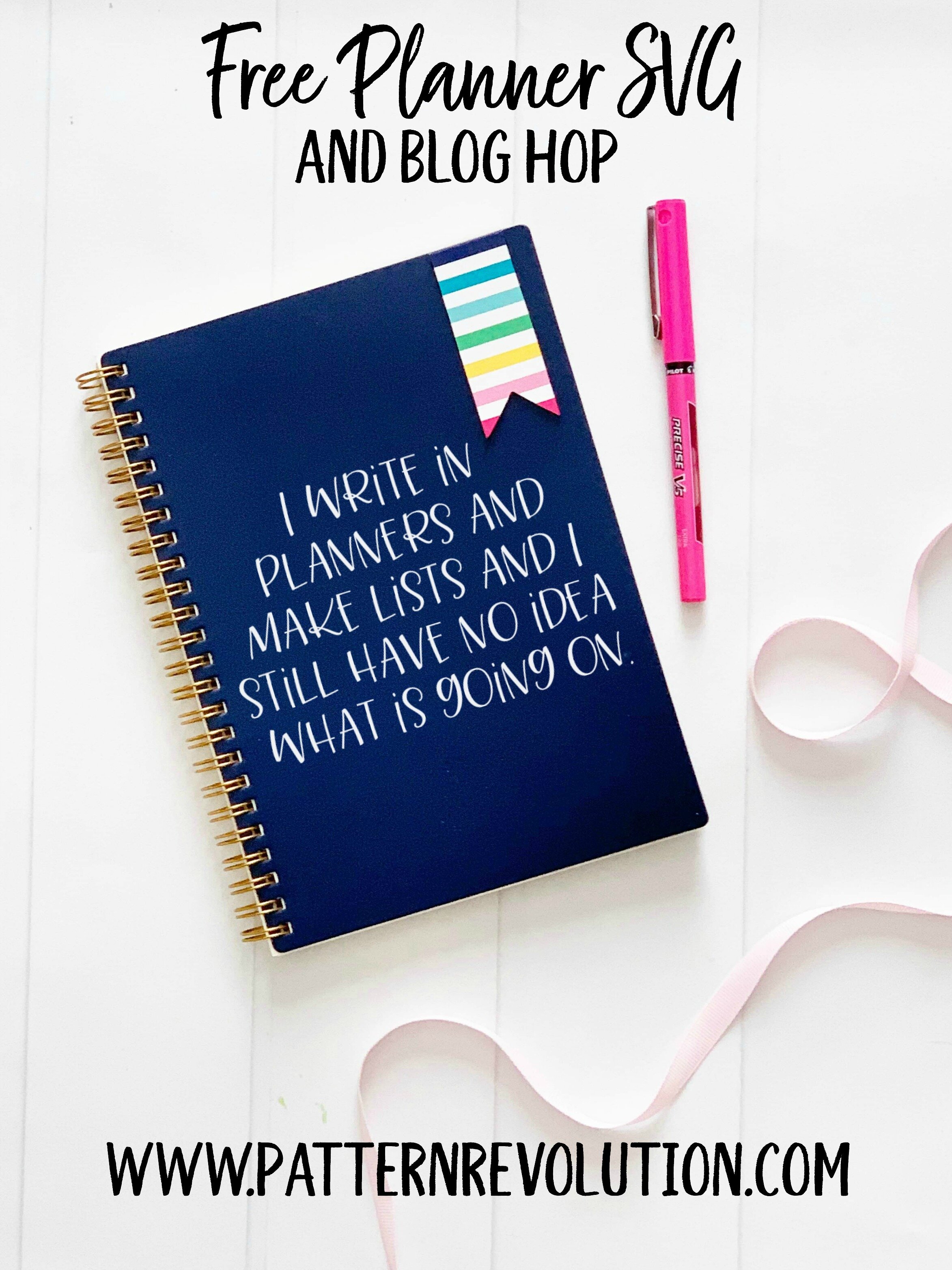 Download Free Planner Svg And Blog Hop Pattern Revolution