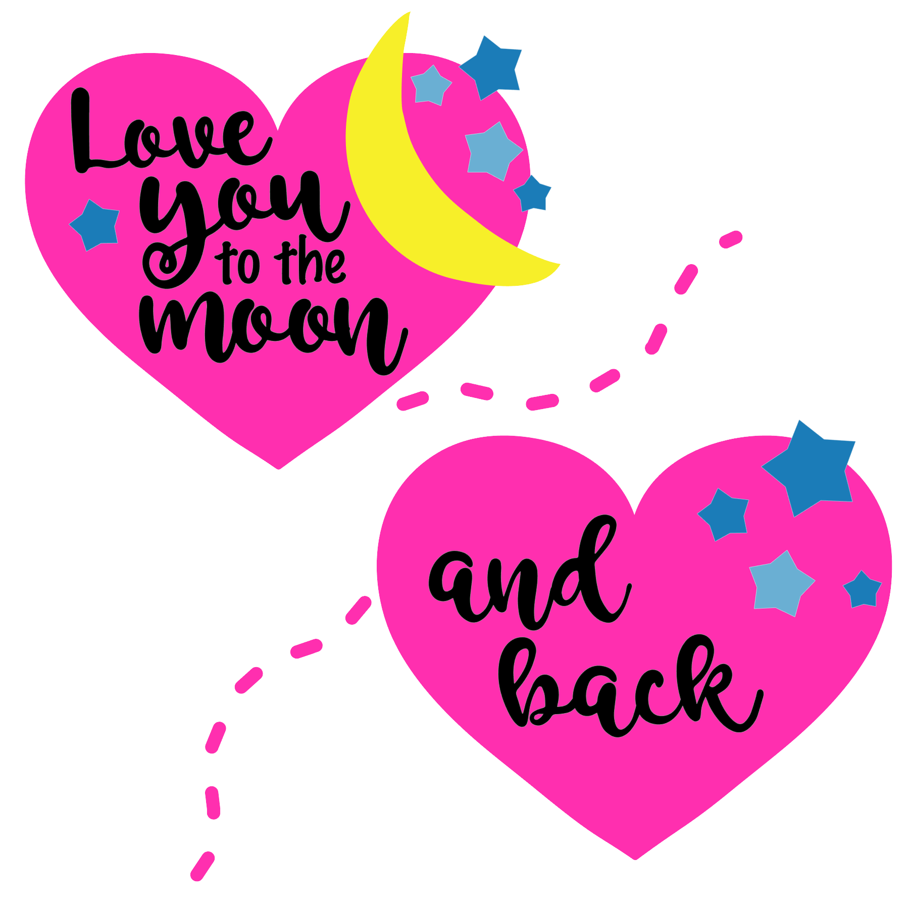 Free Free 241 Silhouette Cricut I Love You To The Moon And Back Svg SVG PNG EPS DXF File