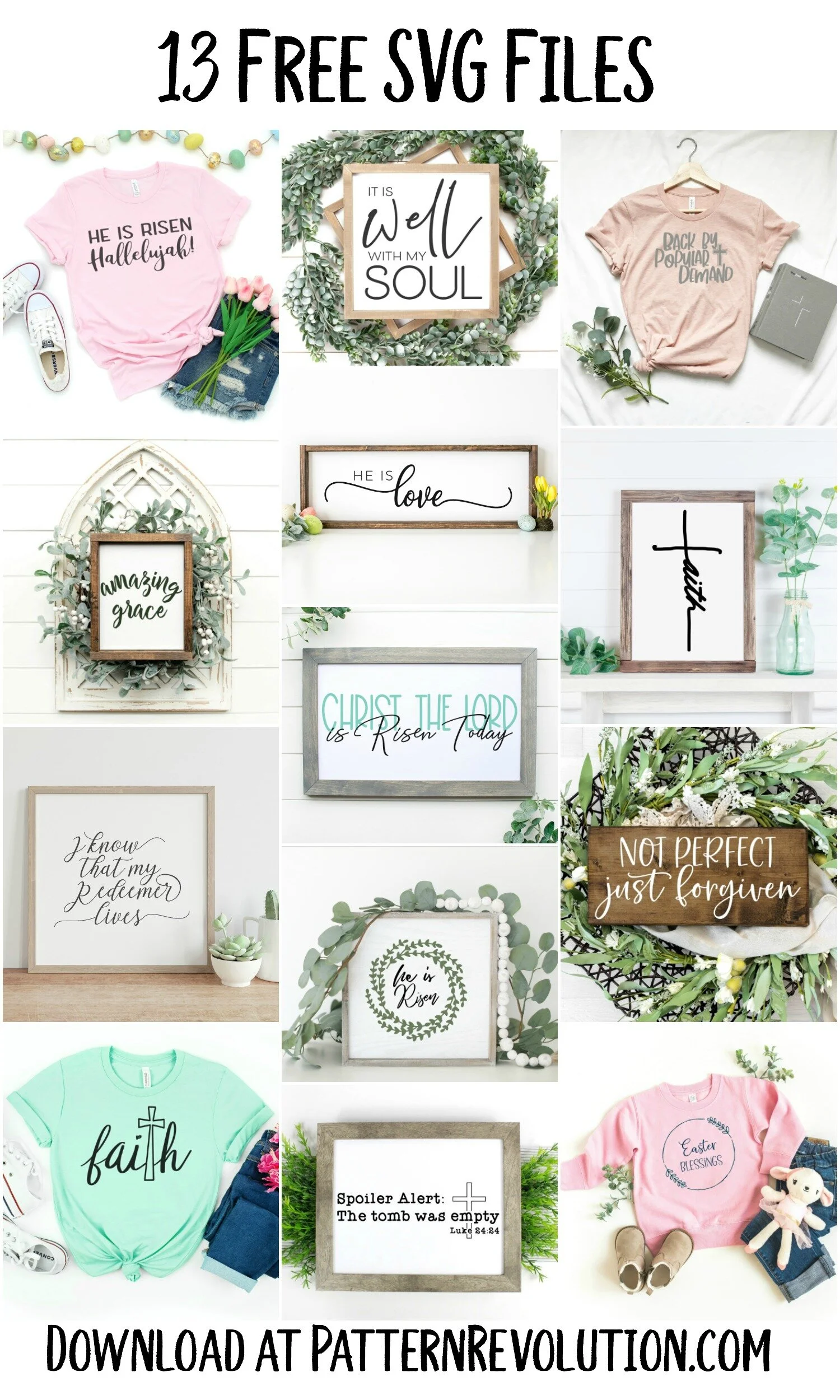 Download Free Easter Svg Faith And Cross Pattern Revolution