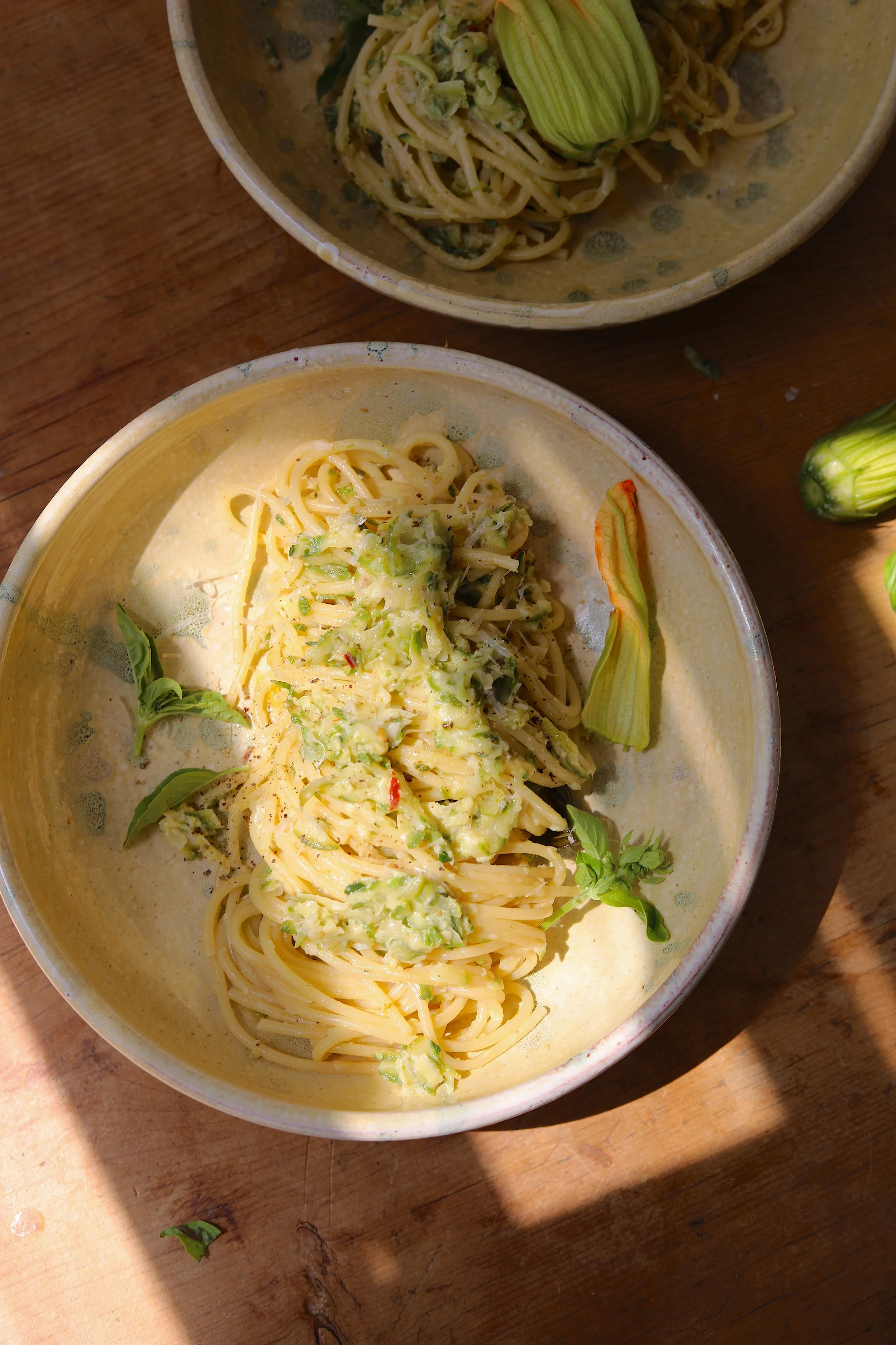 Zucchini Pasta with Basil 
