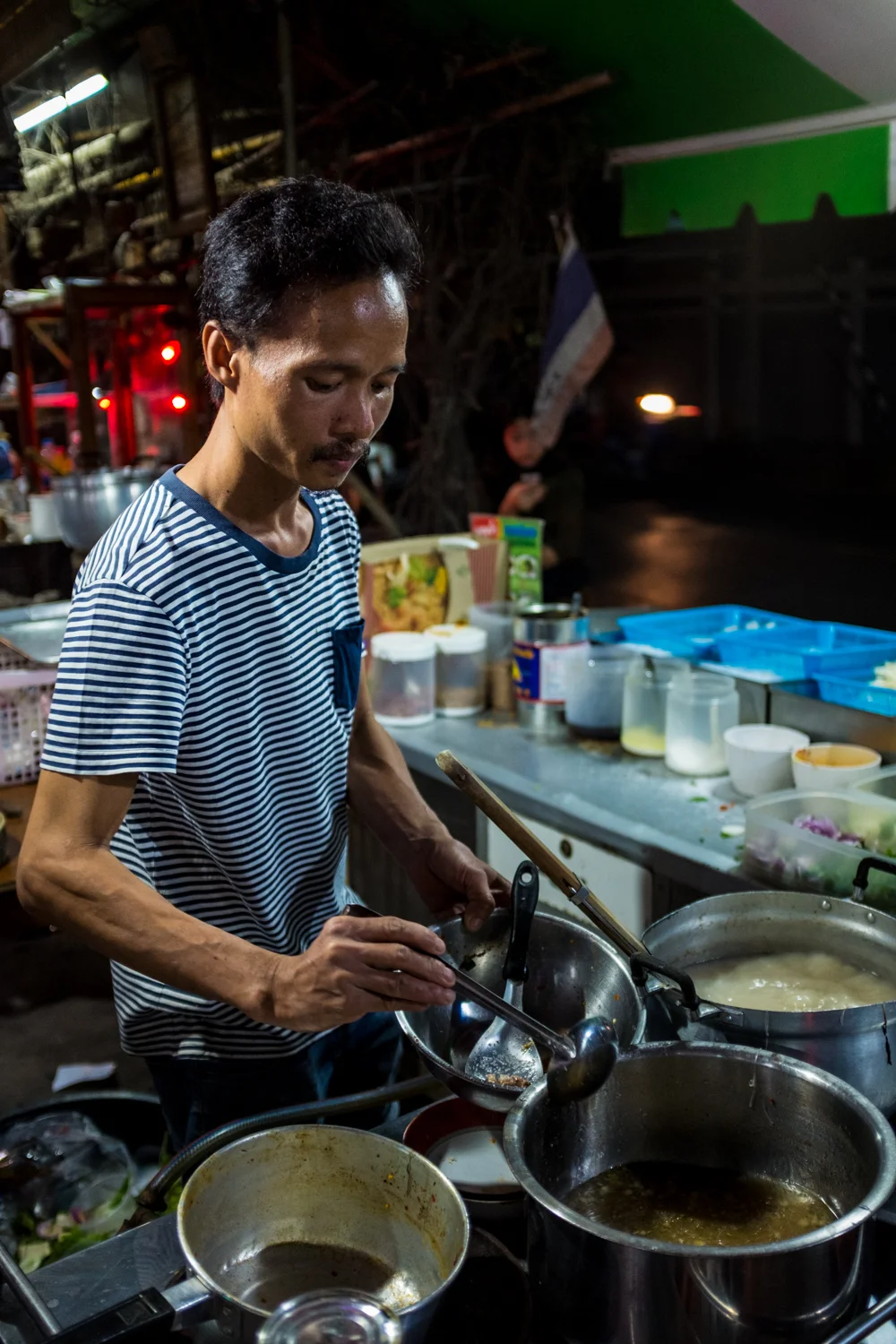 This guy makes the spiciest food I've had in a very long time.