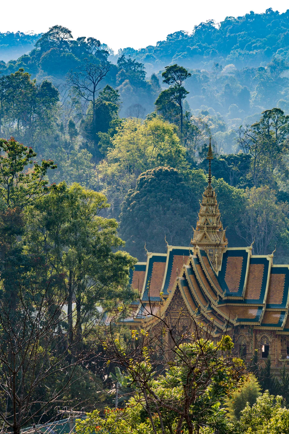 Temple of the Four Buddha Footprints as seen from afar.