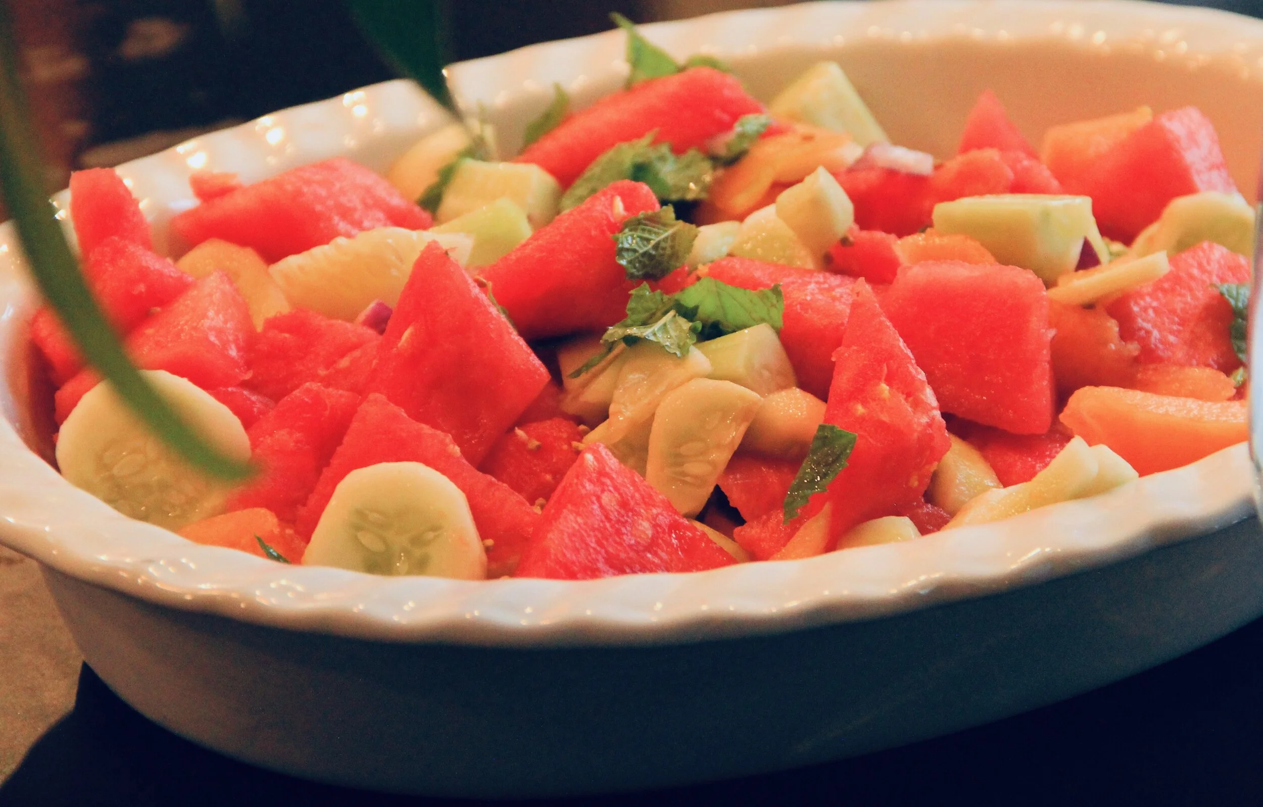 Love A Bee Watermelon and Cucumber Salad