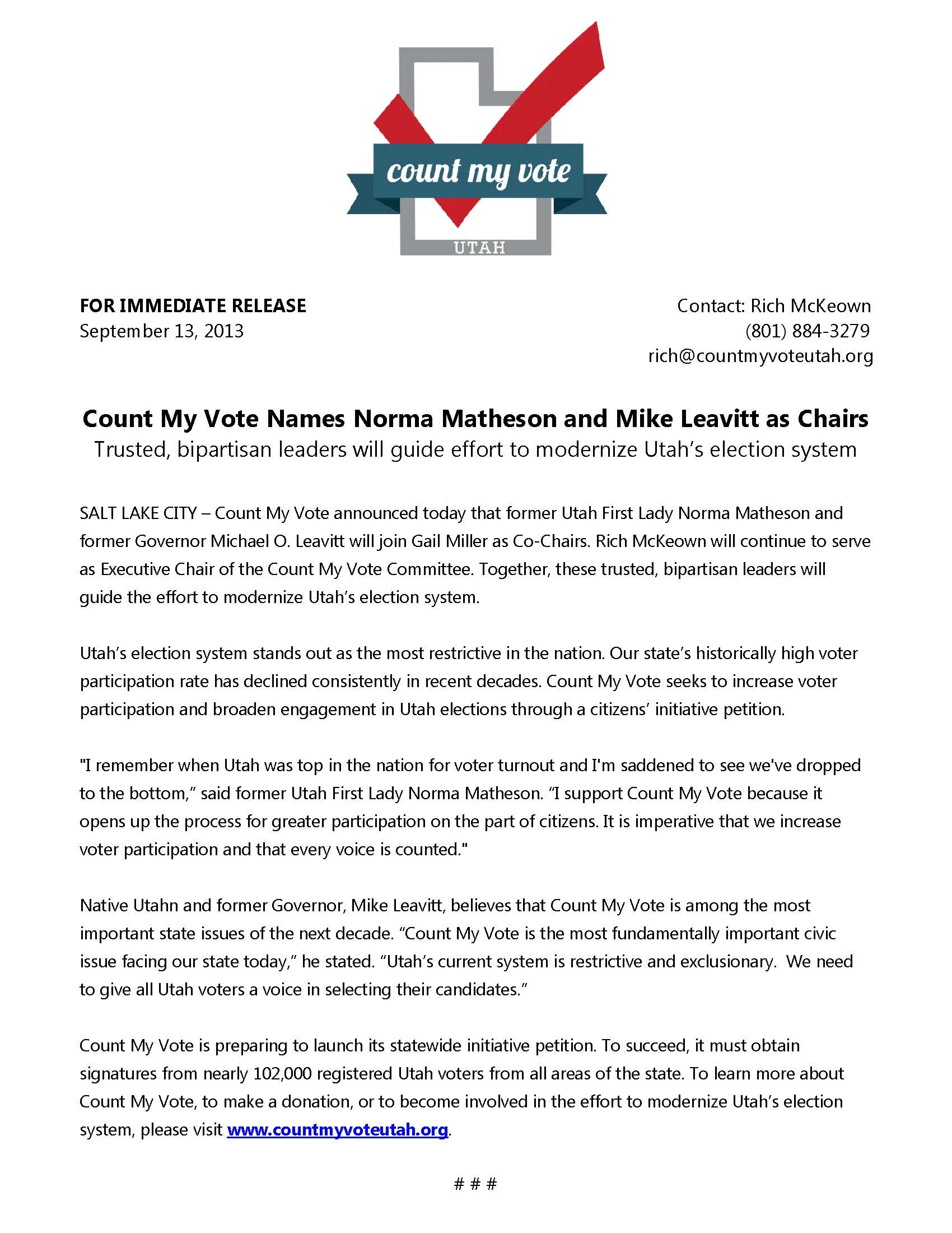 Norma Matheson and Mike Leavitt Join Gail Miller as Co-Chairs.jpg