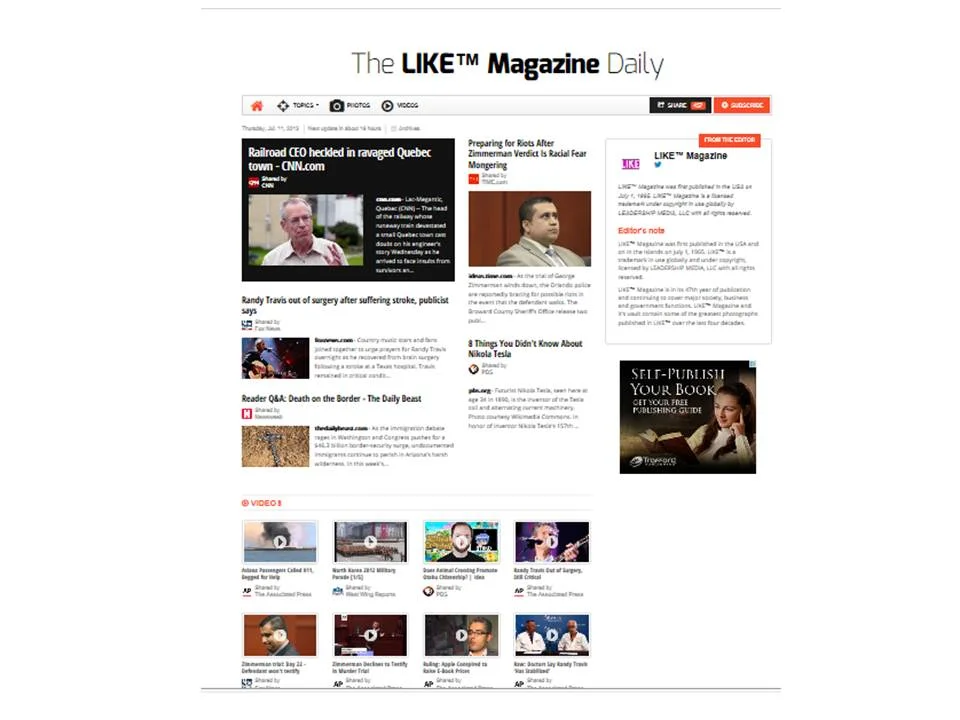 Preview the daily, hyper-local online newspaper for LIKE™ Magazine .