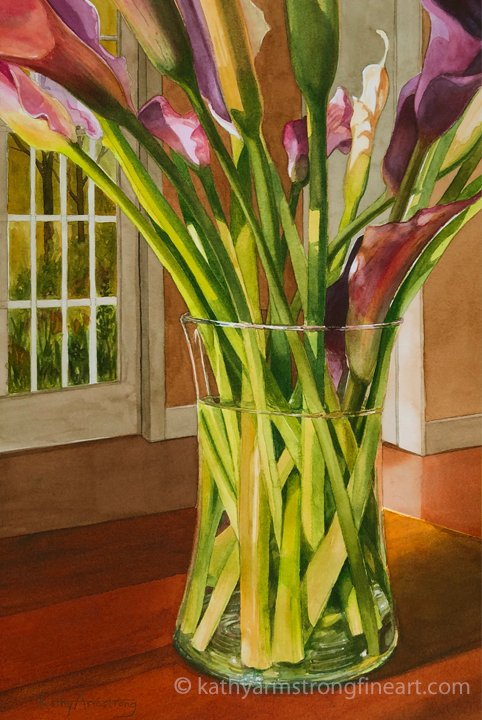 "Calla Stems in Vase"