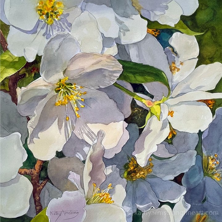 "White Apple Blossoms"