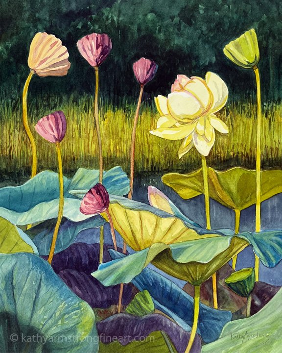 "Lotus Pond, Late Summer"