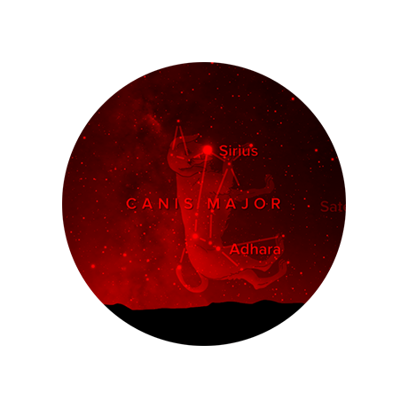 Night vision     A red light setting helps preserve your dark-adapted eyesight so you can more easily see real stars.