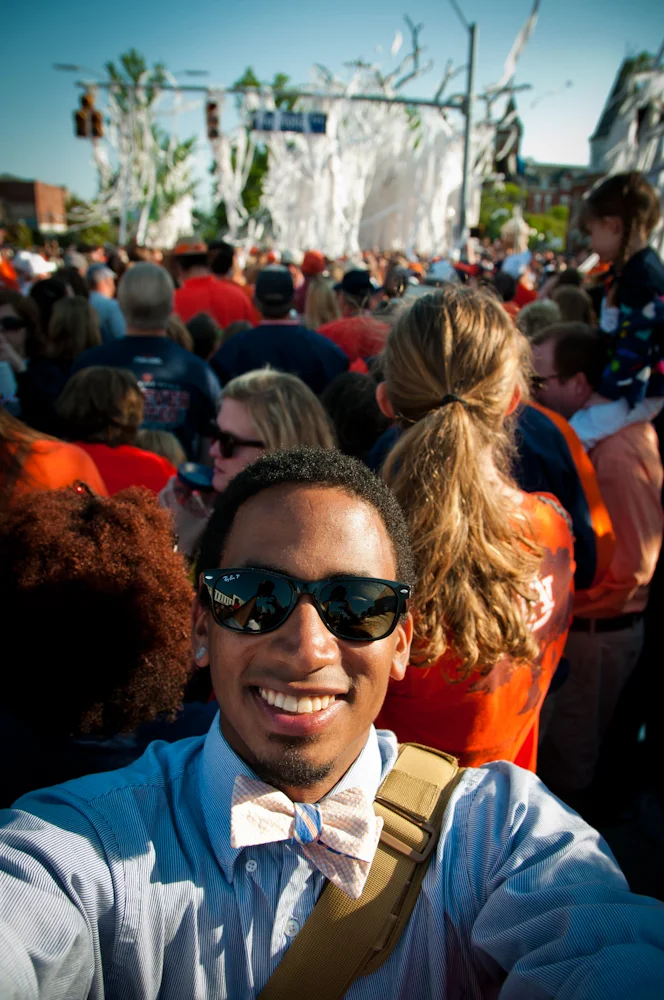 Celebrating the final rolling of Toomer's Oaks in Auburn, AL.