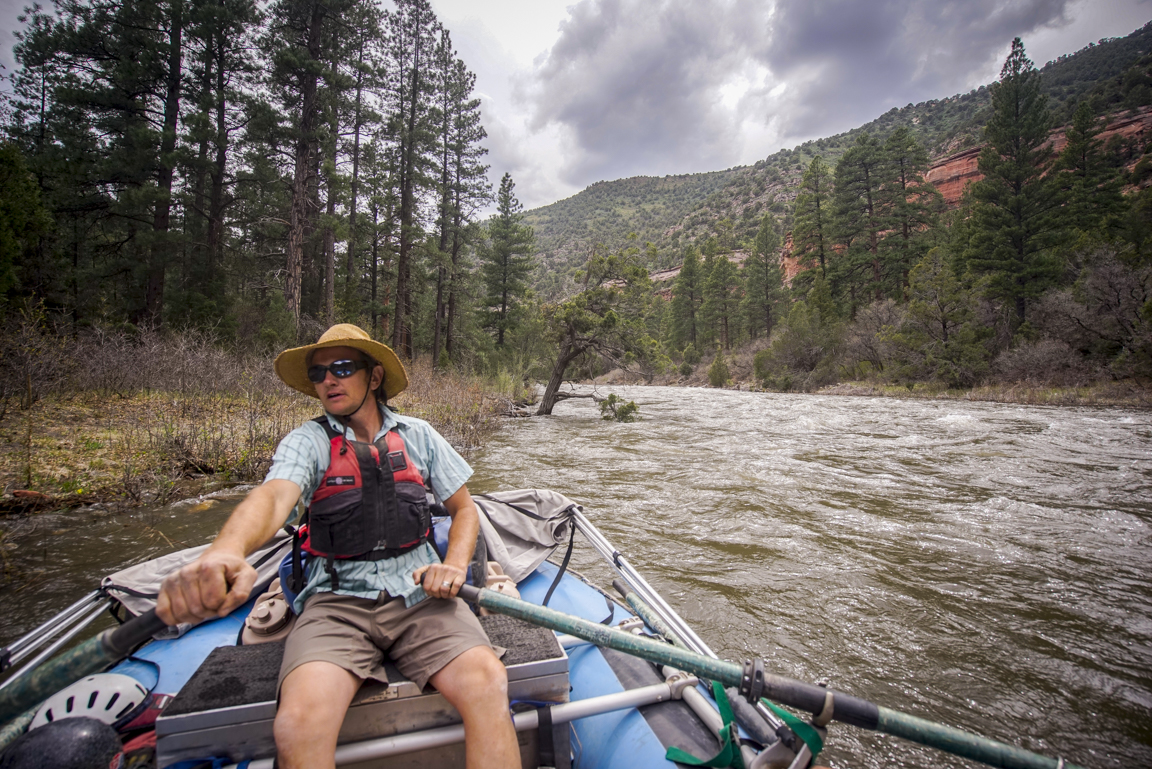 Trying to keep control of the raft