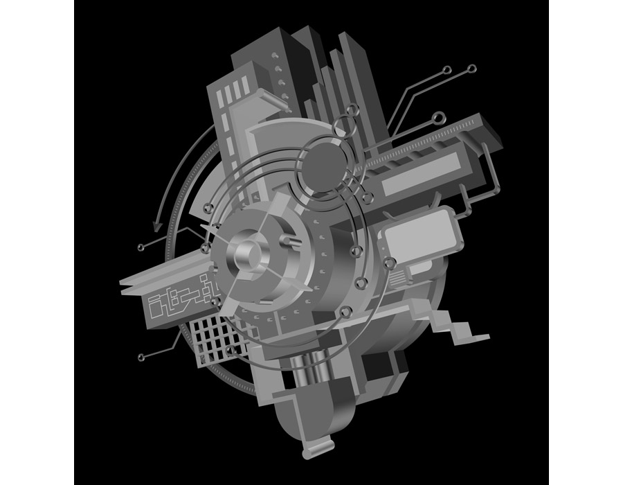  Tight sketch - Base rendering showing the concepts of accuracy, systems, strength, mechanics, security, technology, and data 