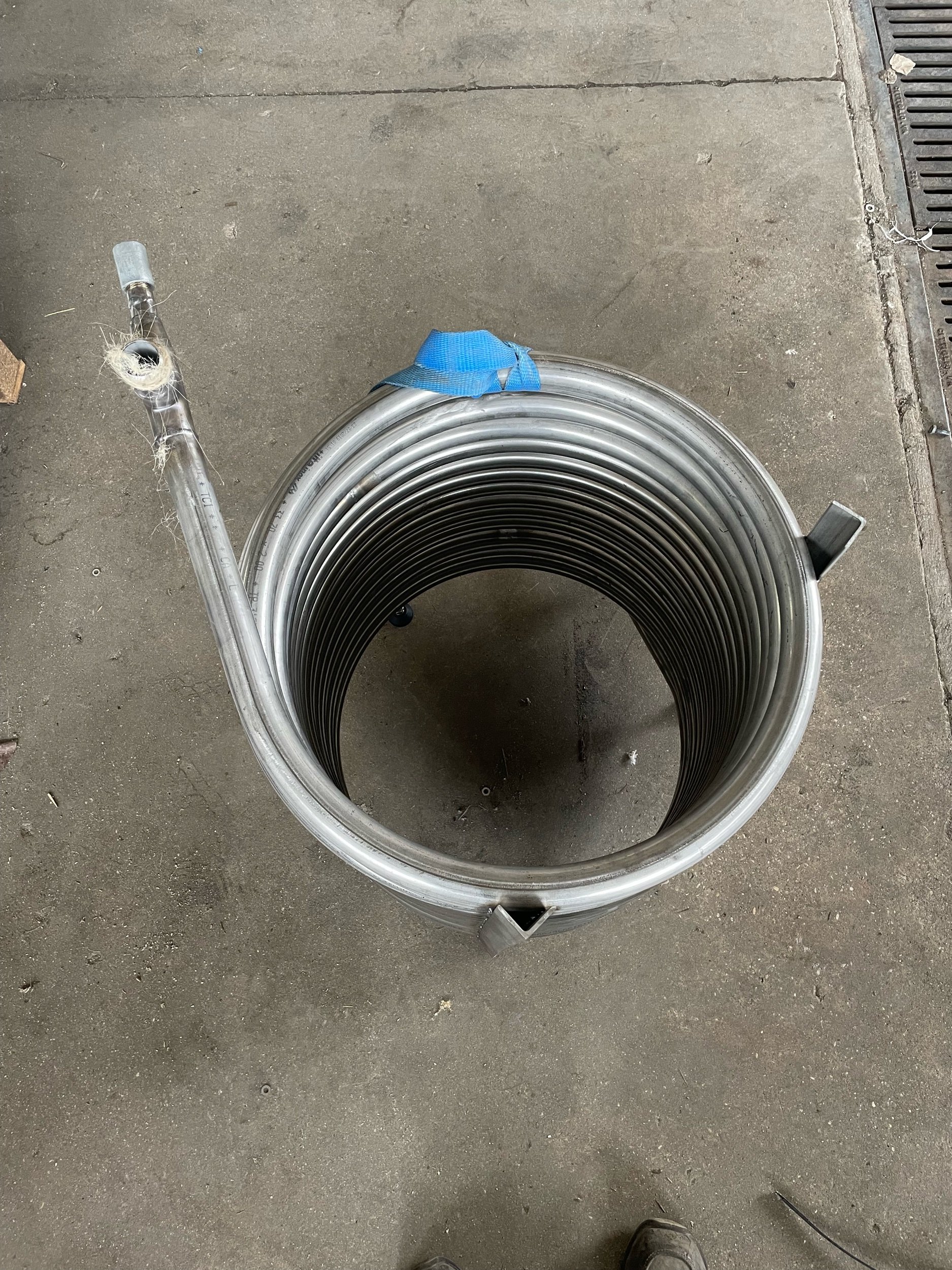 Serpentino tubo in tubo per raffreddamento latte
