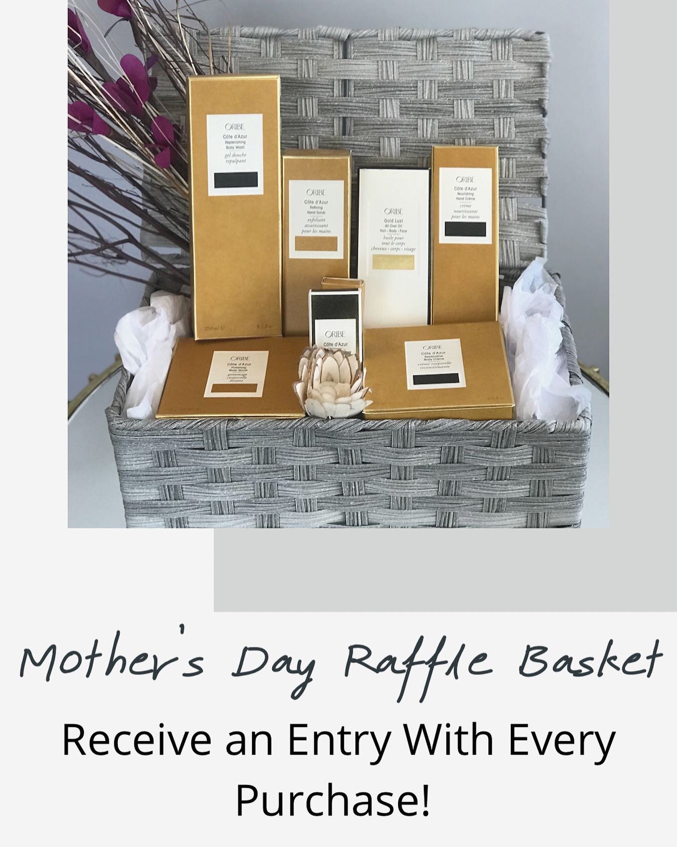 Who&rsquo;s going to be the big winner? 
Drawing held Sat 5/8
Stay tuned....
.
.
#berlinct #mothersdaydrawing #rafflebasket #oribebodycare #ctsalon #ctoribesalon