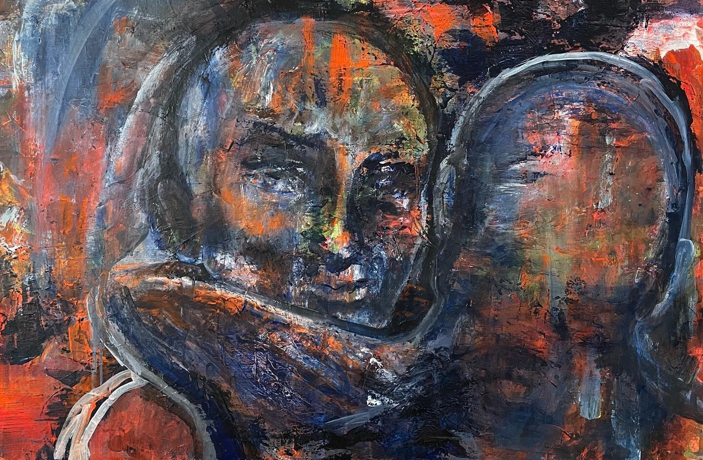 Let&rsquo;s go, 2022
&bull;
Acrylic on canvas. 24 x 36 in.
&bull;
&bull;
#acrylicpainting #new #painting #figurepainting #figurativeart #aiinspiration