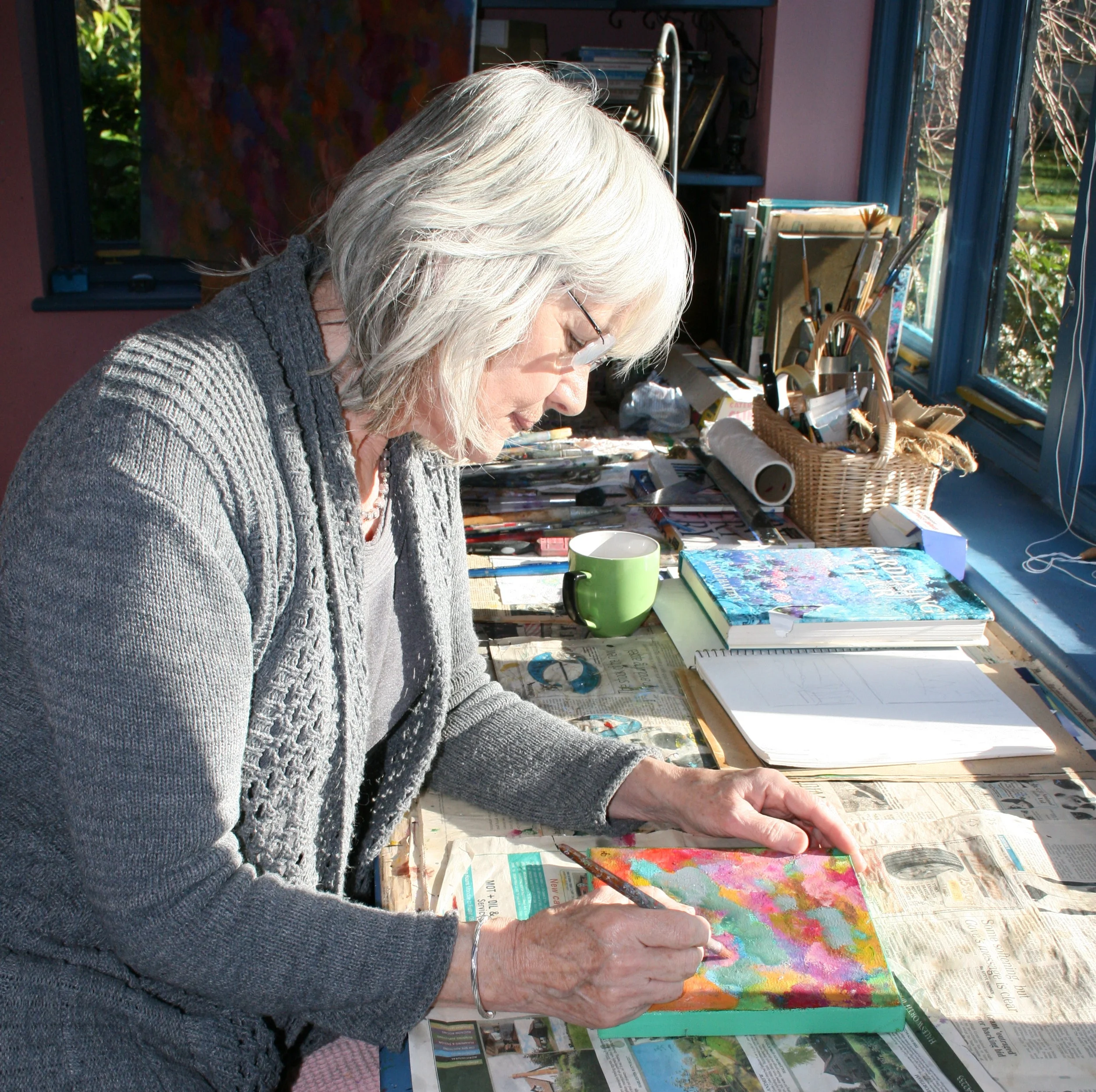 Helen du Feu at work in her studio