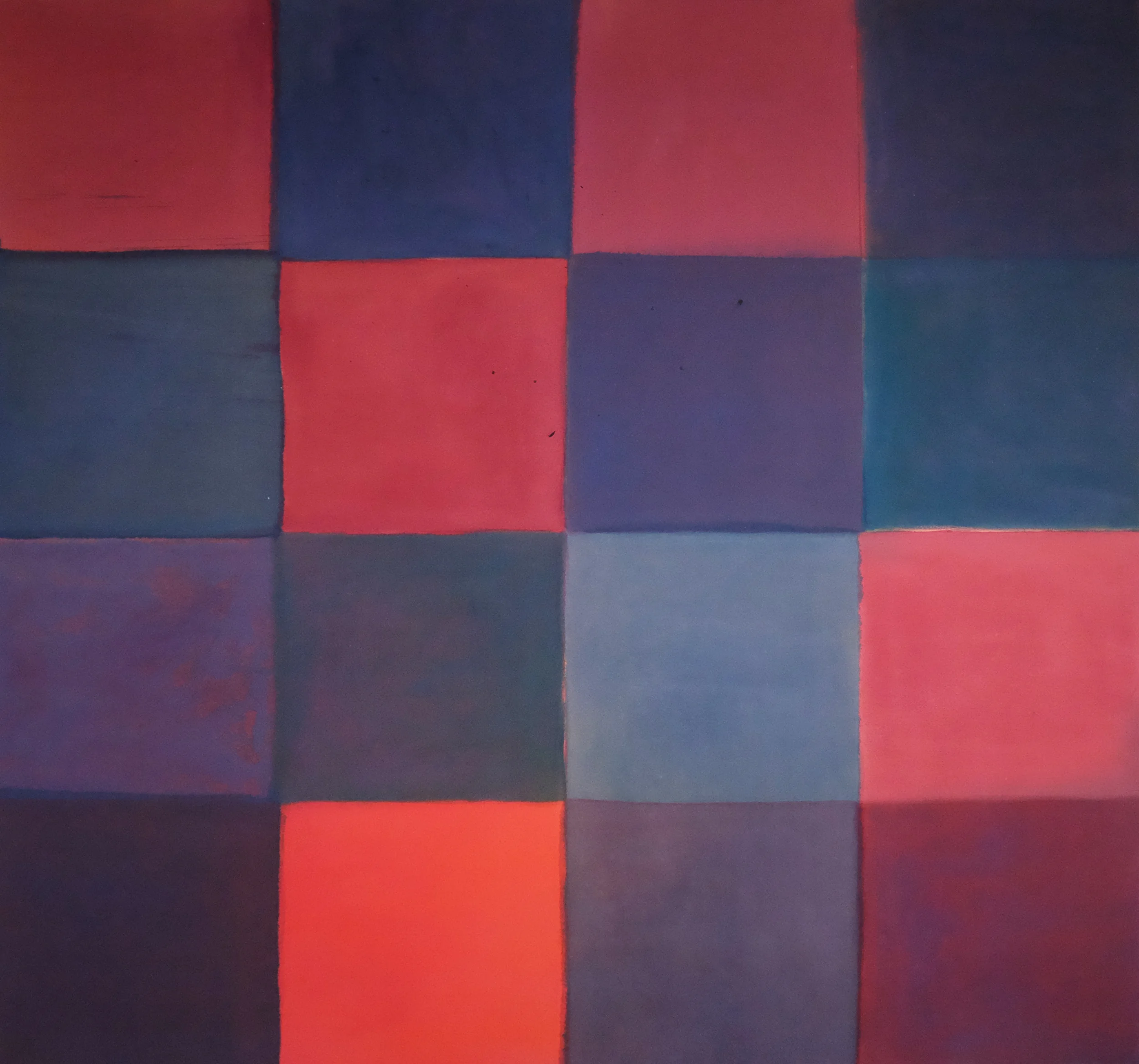 purple grid painting
