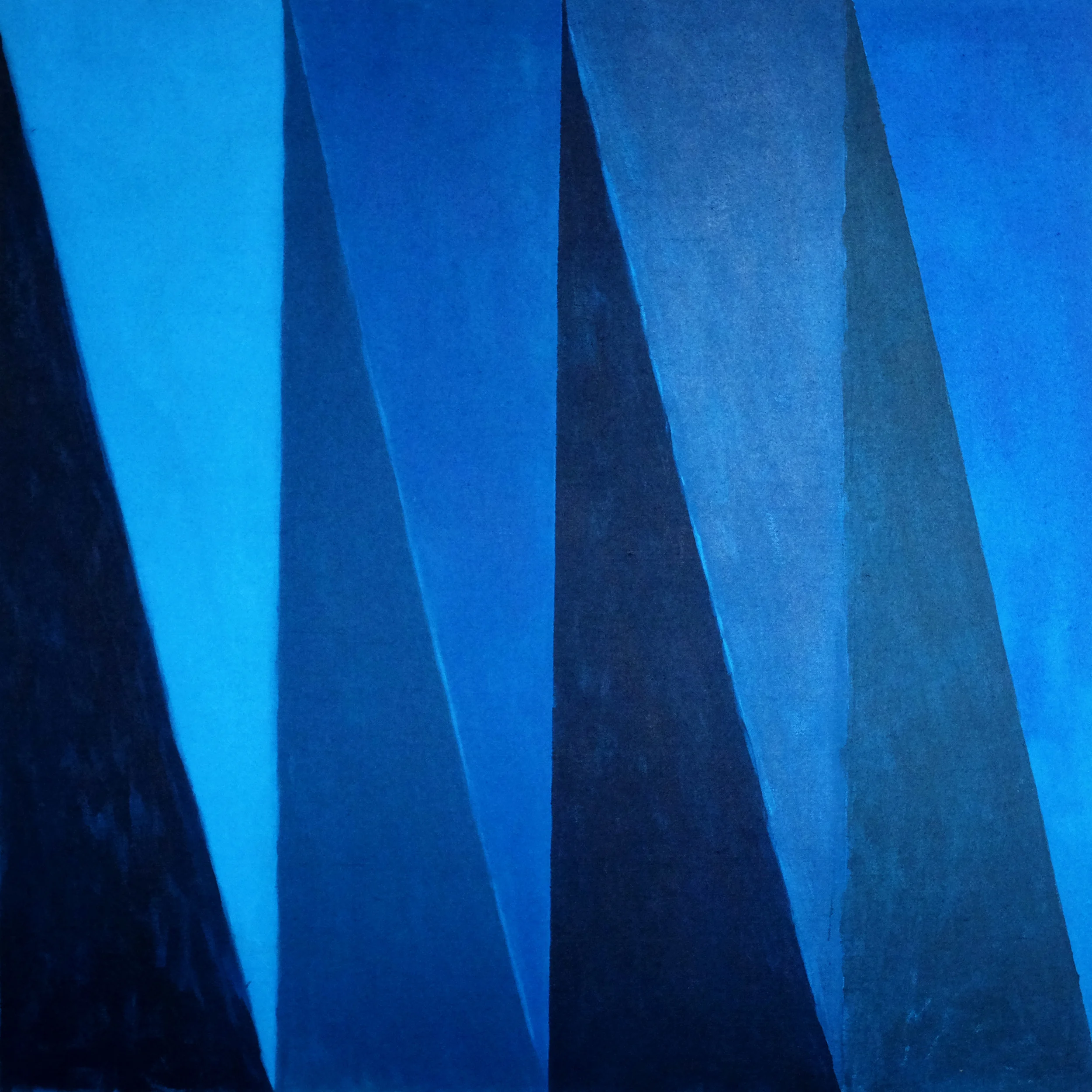 blue zig zag painting