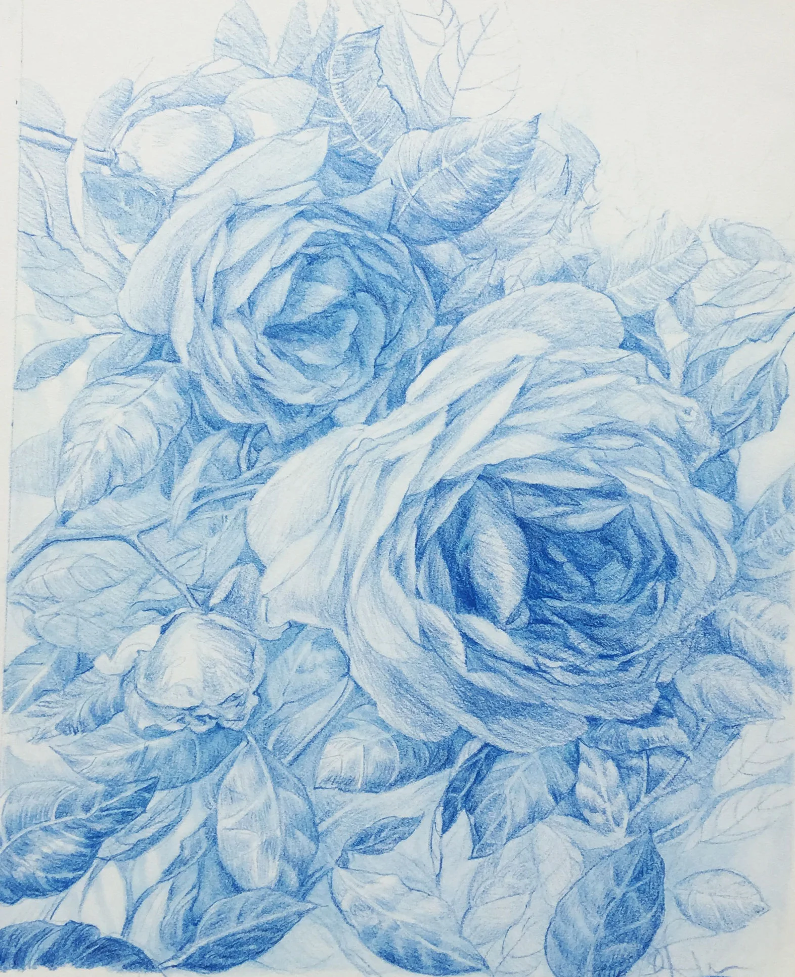 Still Life With Flowers In Blue III