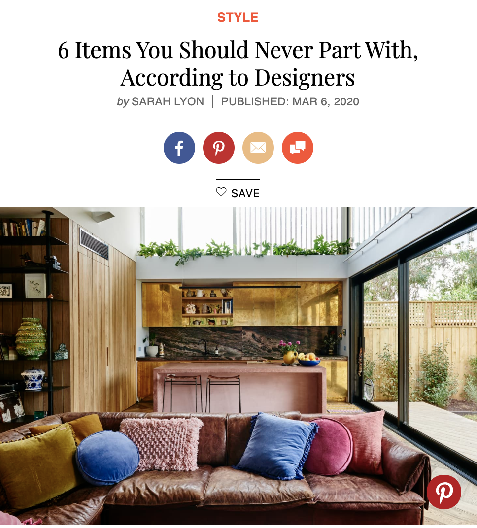  Apartment Therapy   6 Items You Should Never Part Ways With, According to Designers   Sarah Lyon  March 6, 2020 