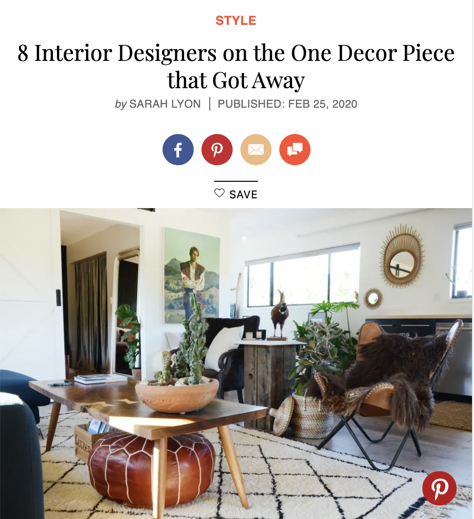 Apartment Therapy   8 Interior Designers on the One Decor Piece that Got Away   Sarah Lyon  February 25, 2020 