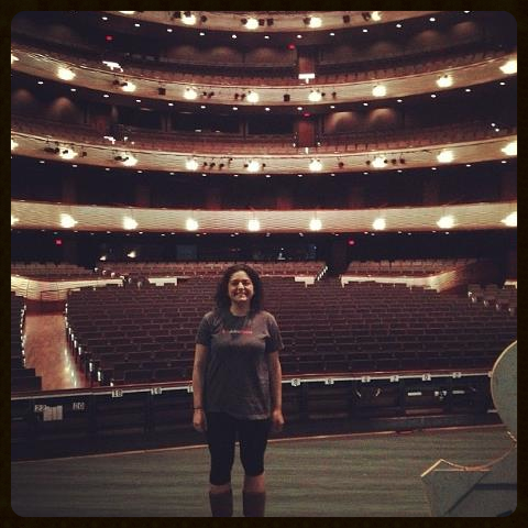 Soaking up every last minute of this experience. On stage before the house opened :-)