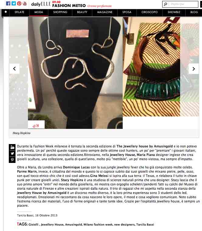 Serpent Necklace Italian Elle.it 2013